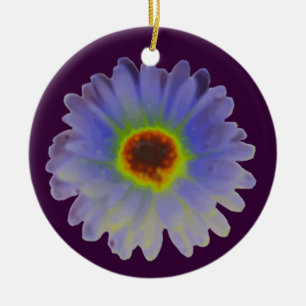 Ornamento De Cerâmica Rainbow Marigold Custom Birthday