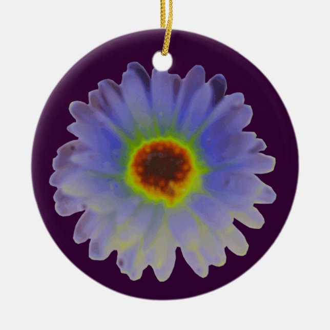 Ornamento De Cerâmica Rainbow Marigold Custom Birthday (Frente)