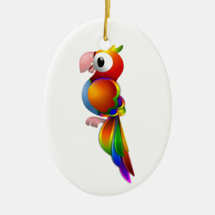 ORNAMENTO DE CERÂMICA RAINBOW PARROT