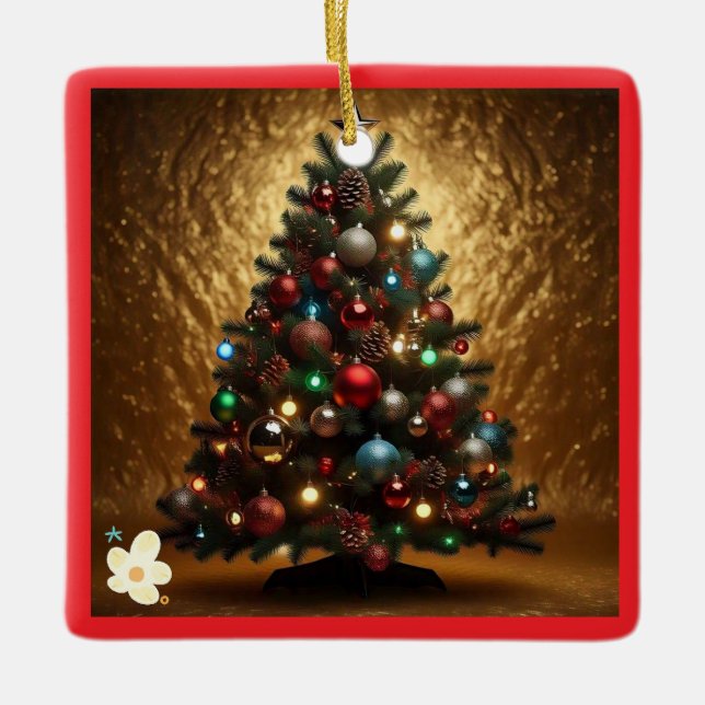 Ornamento De Cerâmica "Rainbow Reverie" (Frente)