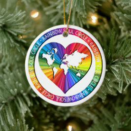 Ornamento De Cerâmica Rainbow Soul Circle