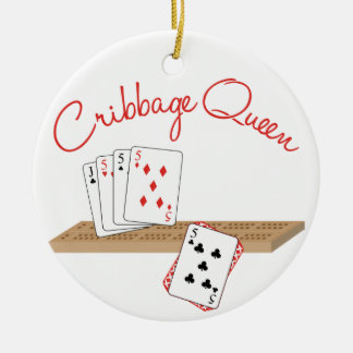 Ornamento De Cerâmica Rainha Cribbage