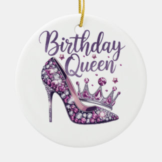 Ornamento De Cerâmica Rainha de Aniversário