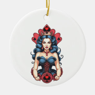Ornamento De Cerâmica Rainha de Espadas Thunder_Cove
