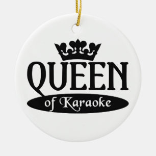 Ornamento De Cerâmica Rainha de Karaoke