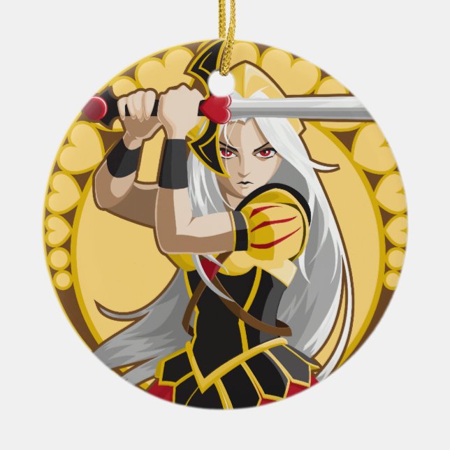 Ornamento De Cerâmica Rainha dos corações (Frente)