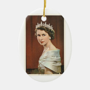 Ornamento De Cerâmica Rainha Elizabeth