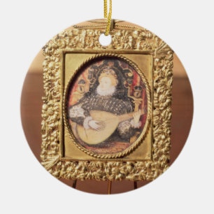 Ornamento De Cerâmica Rainha Elizabeth mim que jogo o alaúde (incluir