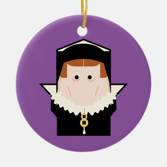 Ornamento De Cerâmica Rainha Mary I (Frente)