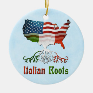 Ornamento De Cerâmica Raízes Americanas Italianas