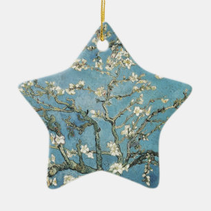 Ornamento De Cerâmica Ramos da amêndoa de Vincent van Gogh na flor,