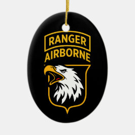 Ornamento De Cerâmica Ranger Airborne Screaming Eagles Patch
