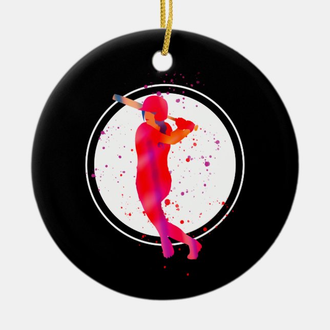 Ornamento De Cerâmica Rapariga no Bat (Frente)