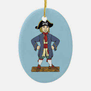 Ornamento De Cerâmica Rapaz bonito do pirata