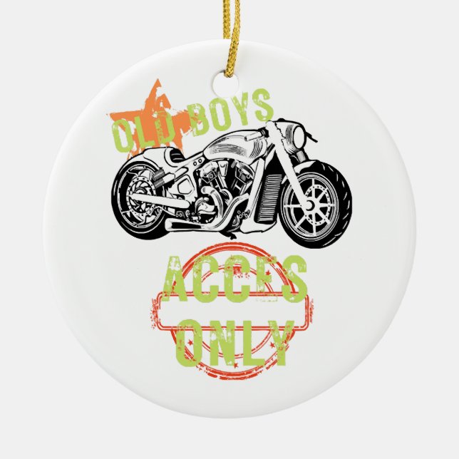 Ornamento De Cerâmica Rapazes Velhos Só Atêm, Rapazes Velhos Dão Present (Frente)