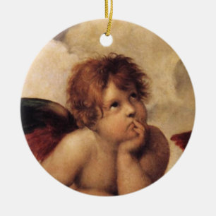 Ornamento De Cerâmica Raphael,Sistina Cherub
