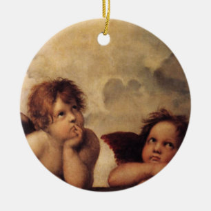 Ornamento De Cerâmica Raphael,Sistine Cherub