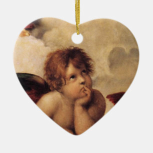Ornamento De Cerâmica Raphael,Sistine Cherub