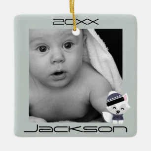 Ornamento De Cerâmica Raposa de inverno