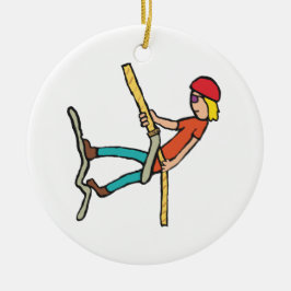 Ornamento De Cerâmica Rappelling