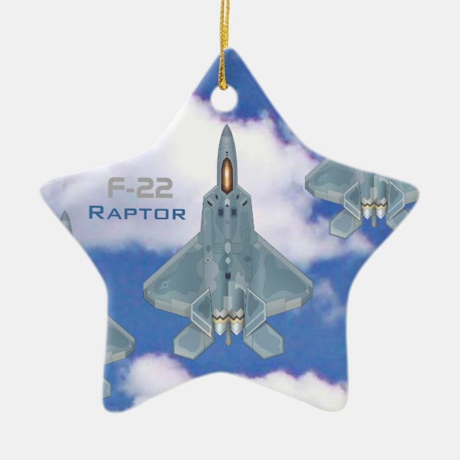 Ornamento De Cerâmica Raptor F-22 (Frente)