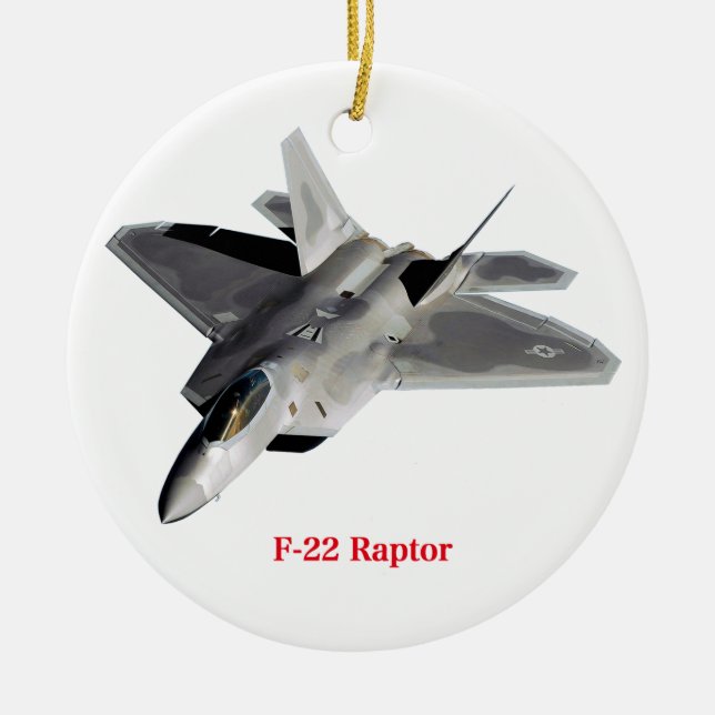 Ornamento De Cerâmica Raptor F-22 (Frente)