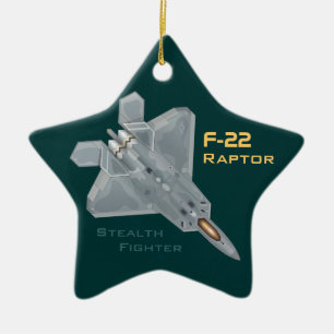 Ornamento De Cerâmica Raptor F-22