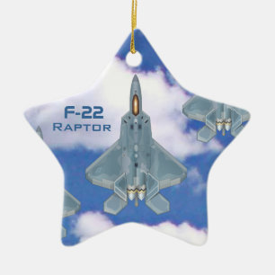 Ornamento De Cerâmica Raptor F-22
