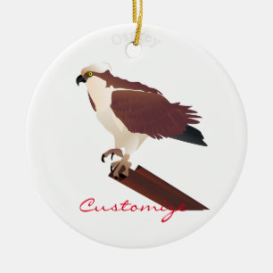 Ornamento De Cerâmica Raptor Osprey Hawk Thunder_Cove