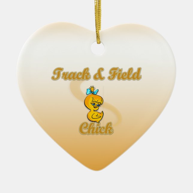 Ornamento De Cerâmica Rastrear e Pintinho de campo (Frente)