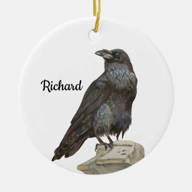 Ornamento De Cerâmica Raven (Frente)