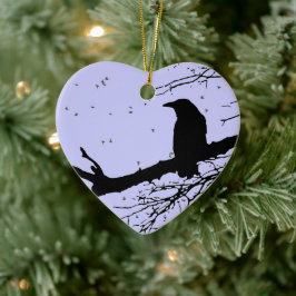 Ornamento De Cerâmica Raven Love Forever Cracking Heart