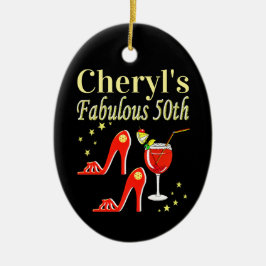 ORNAMENTO DE CERÂMICA RAVISHING RED 50º ANIVERSÁRIO DIVA DESIGN