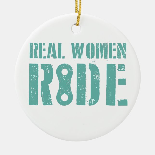 Ornamento De Cerâmica Real Women Ride (Frente)