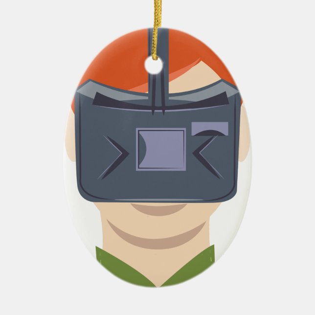 Ornamento De Cerâmica Realidade virtual (Frente)