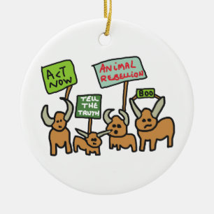 Ornamento De Cerâmica Rebelião Animal