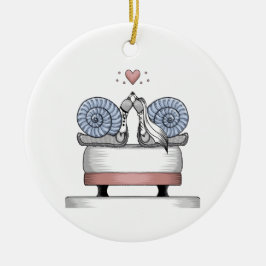 Ornamento De Cerâmica Recém-casados