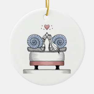 Ornamento De Cerâmica Recém-casados