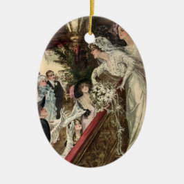 Ornamento De Cerâmica Recém-casados Vintage, Noiva Vitoriana Lançando Bu