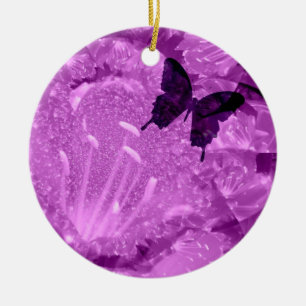 Ornamento De Cerâmica Recipiente Cerâmico com Flor de Lavanda