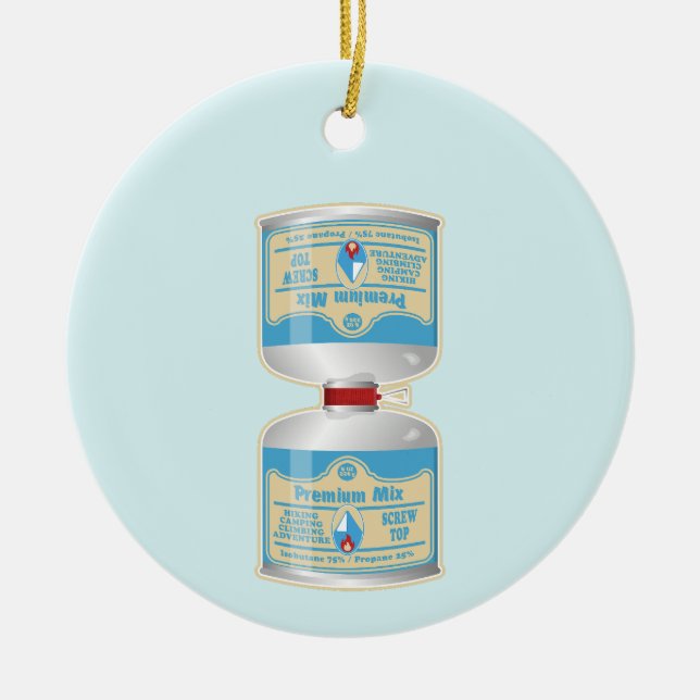 Ornamento De Cerâmica Recipientes de gás para fogões de acampamento (Frente)