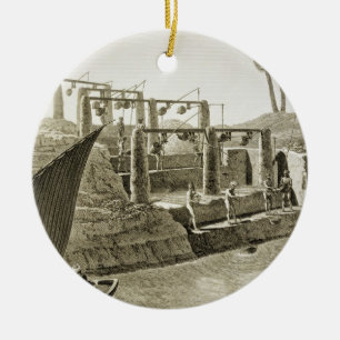 Ornamento De Cerâmica Recolhendo a água do Nile, chapeie 6 de Volum