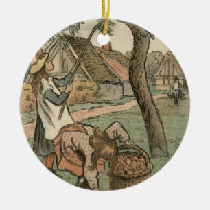 Ornamento De Cerâmica Recolhendo maçãs, de "dos campeões do DES Trava