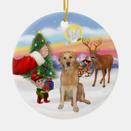 Ornamento De Cerâmica Recompensa para um Golden Retriever (K)