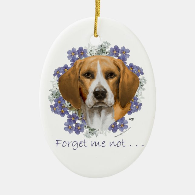 Ornamento De Cerâmica Recordação de Beagle (Frente)