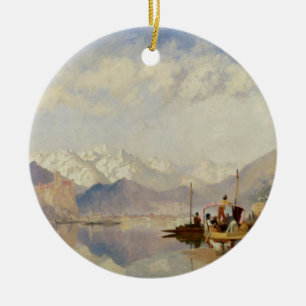 Ornamento De Cerâmica Recordações do Lago Maggiore, dia de mercado em