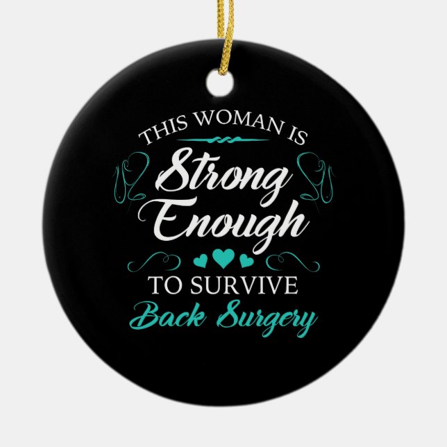 Ornamento De Cerâmica Recuperação da Cirurgia Dorsal das Mulheres (Frente)