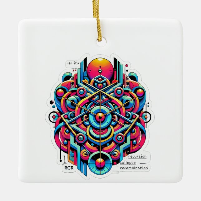 Ornamento De Cerâmica Recursion, collapse, and recombination Ornament (Frente)