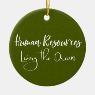 Ornamento De Cerâmica Recursos Humanos Vivendo o Sonho RH