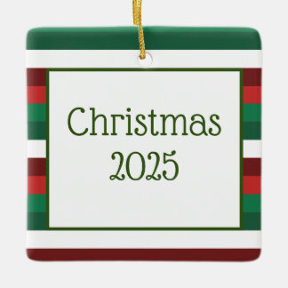 Ornamento De Cerâmica Red and Green Ornament